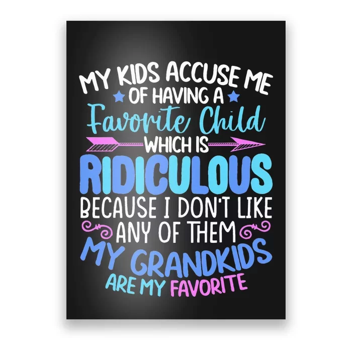 My Grand Are Favorite Funny Family Grandpa Grandma Poster