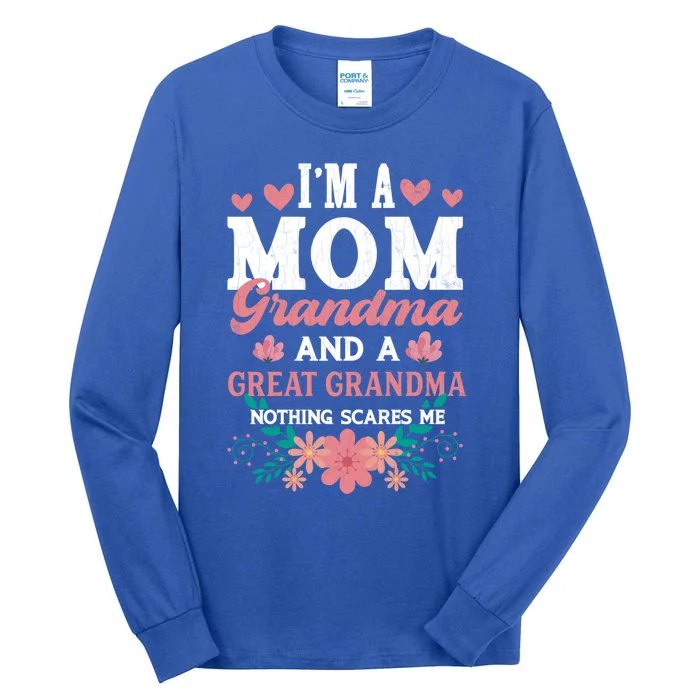 Mom Grandma And Great Grandma Fun Grandmother Nana Graphic Gift Tall Long Sleeve T-Shirt