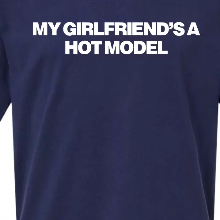 My GirlfriendS A Hot Model Sueded Cloud Jersey T-Shirt