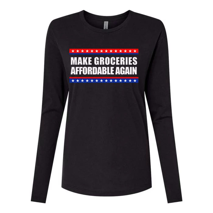 Make Groceries Affordable Again Antibiden Gift Womens Cotton Relaxed Long Sleeve T-Shirt