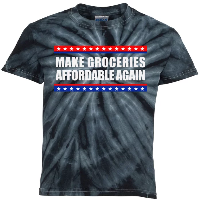 Make Groceries Affordable Again Antibiden Gift Kids Tie-Dye T-Shirt