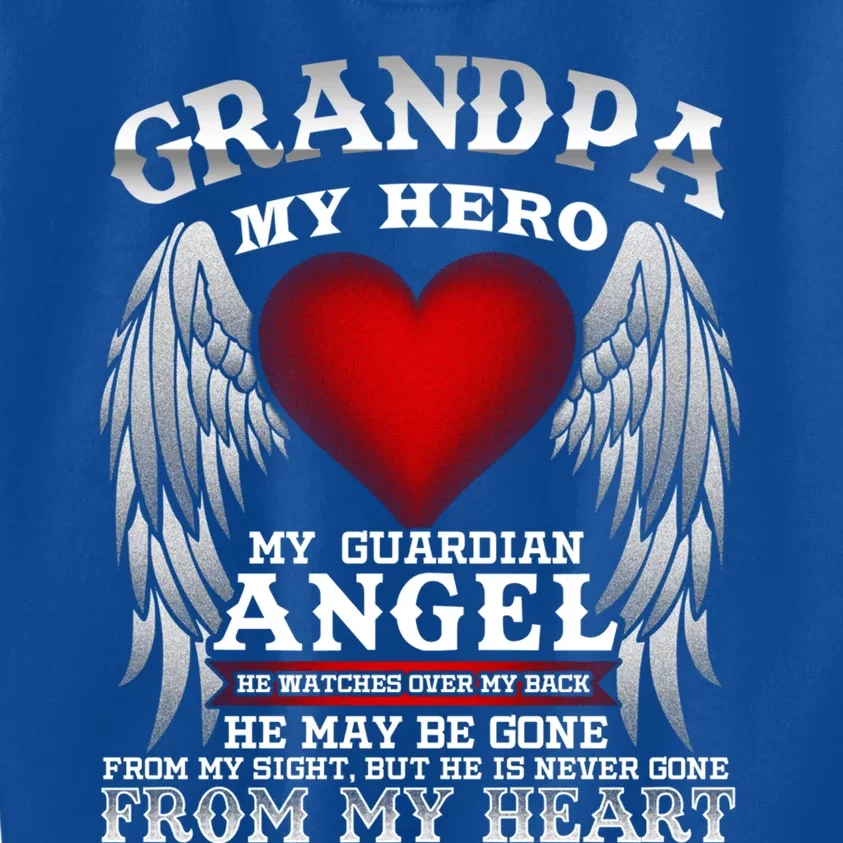 My Guardian Angel Grandpa! Repass In Remembrance Gift Kids Sweatshirt