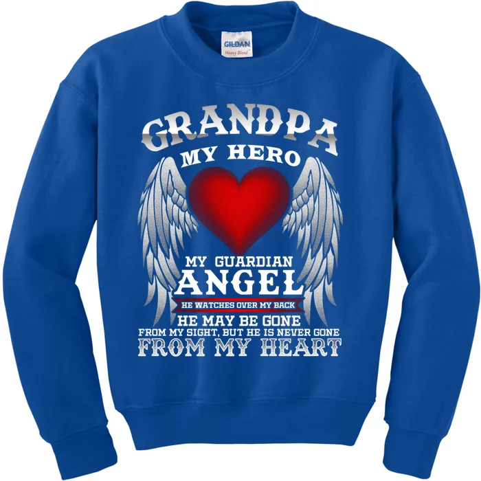 My Guardian Angel Grandpa! Repass In Remembrance Gift Kids Sweatshirt