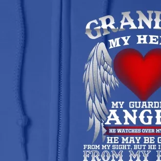 My Guardian Angel Grandpa! Repass In Remembrance Gift Full Zip Hoodie