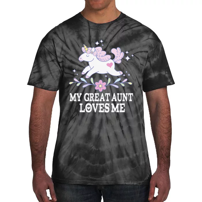 My Great Aunt Loves Me Grand Niece Unicorn Tie-Dye T-Shirt