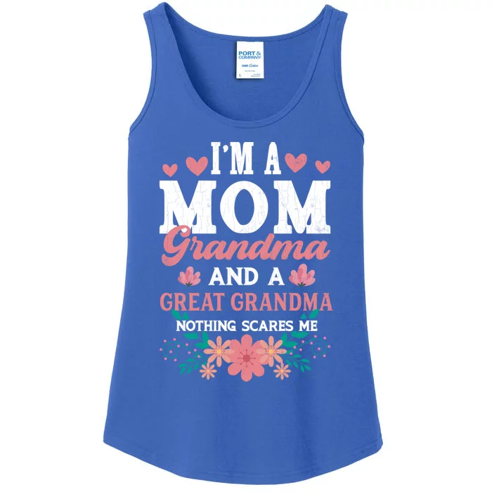 Mom Grandma And Great Grandma Fun Grandmother Nana Graphic Funny Gift Ladies Essential Tank