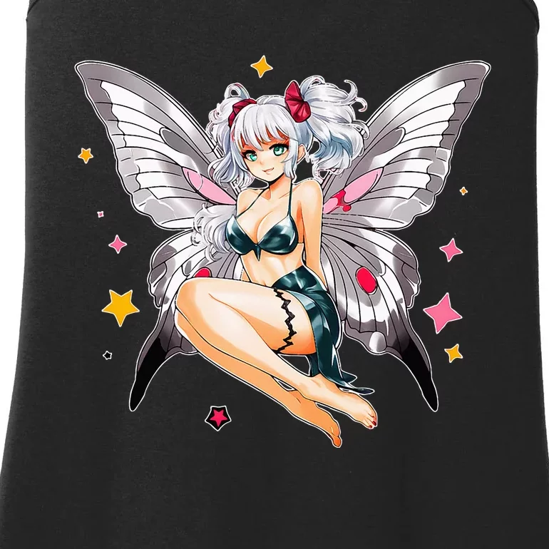 Moth Girl Anime Cute Giant Monster Kawaii Anime Ladies Essential Tank