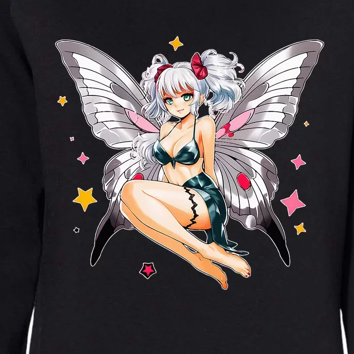 Moth Girl Anime Cute Giant Monster Kawaii Anime Womens California Wash Sweatshirt