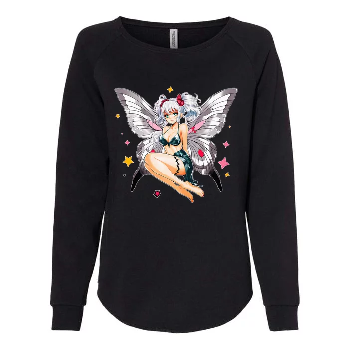 Moth Girl Anime Cute Giant Monster Kawaii Anime Womens California Wash Sweatshirt