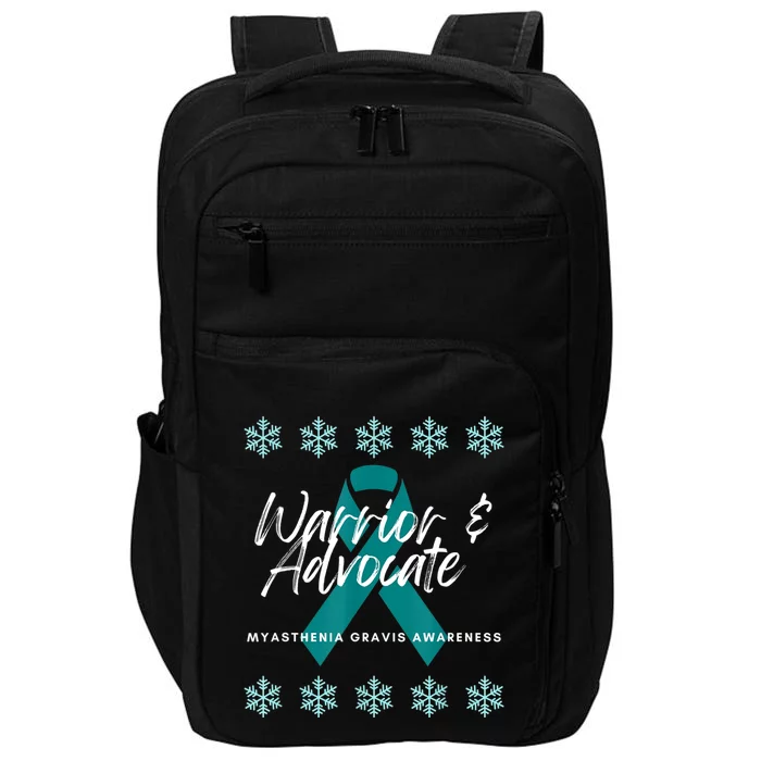 Myasthenia Gravis Awareness Teal Ribbon Warrior Advocate Impact Tech Backpack