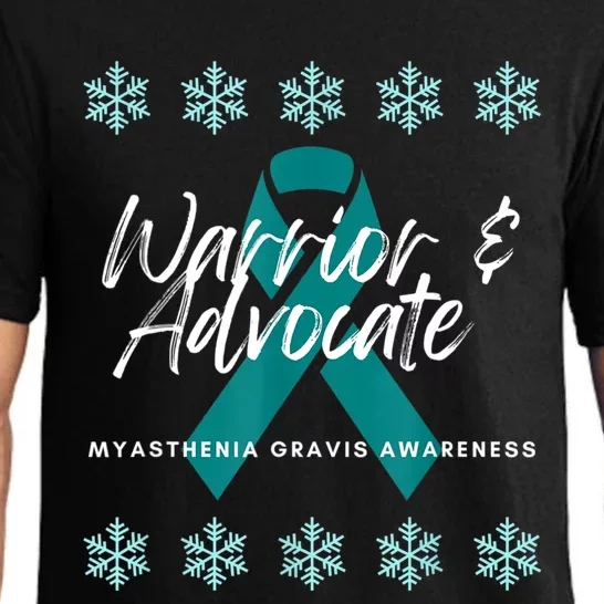 Myasthenia Gravis Awareness Teal Ribbon Warrior Advocate Pajama Set