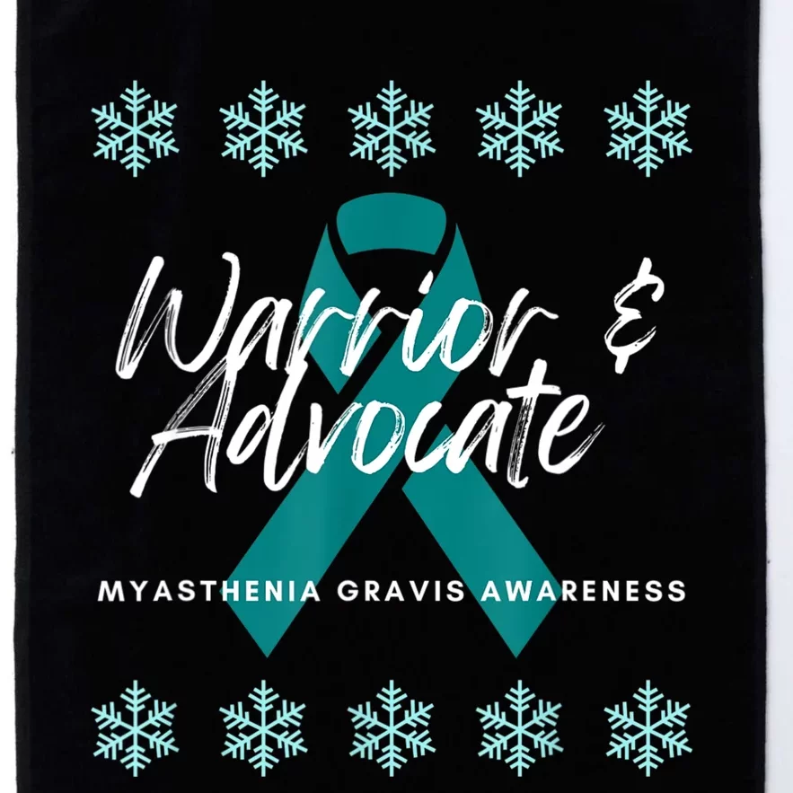 Myasthenia Gravis Awareness Teal Ribbon Warrior Advocate Platinum Collection Golf Towel