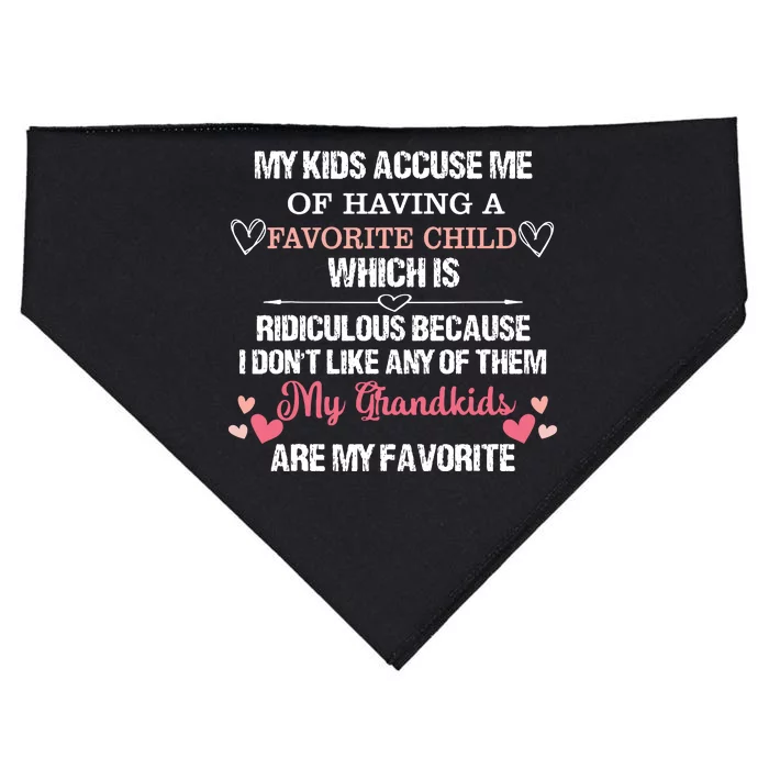 My Grandkids Are My Favorite Funny Grandma USA-Made Doggie Bandana