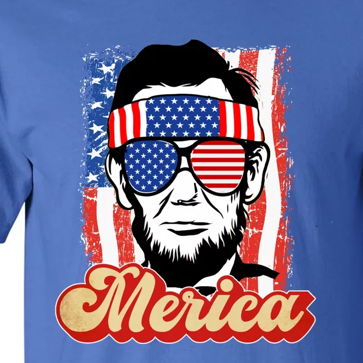 Merica Gift Ann Arbor Trump Lincoln 4th Of July Merica Cool Gift Tall T-Shirt