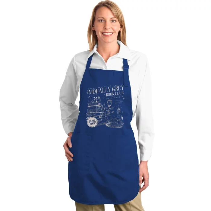 Morally Grey Book Club Full-Length Apron With Pocket