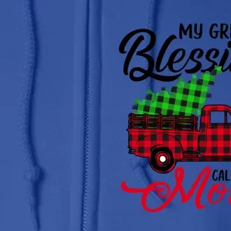 My Greatest Blessings Call Me Mom Xmas Funny Gift Christmas Gift Full Zip Hoodie