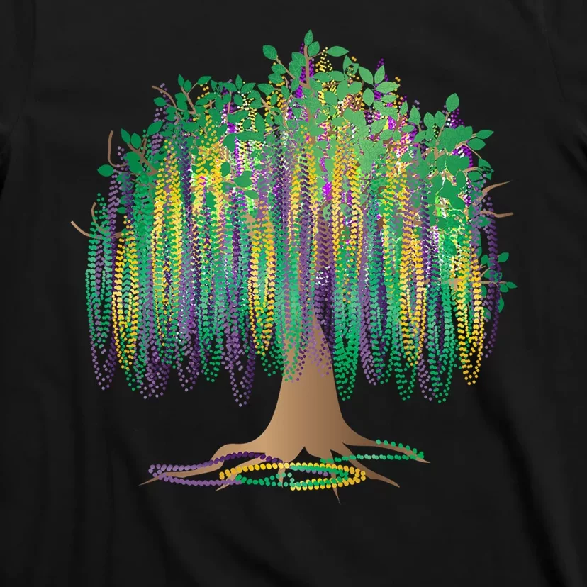 Mardi Gras Bead Tree Celebration T-Shirt