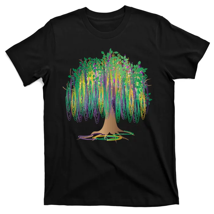 Mardi Gras Bead Tree Celebration T-Shirt