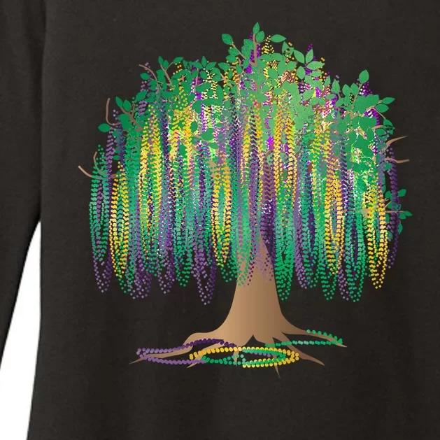 Mardi Gras Bead Tree Celebration Womens CVC Long Sleeve Shirt