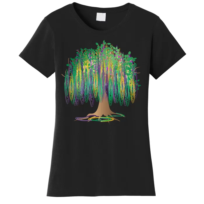 Mardi Gras Bead Tree Celebration Women's T-Shirt