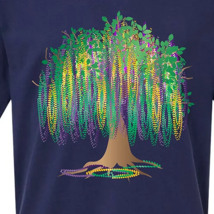 Mardi Gras Bead Tree Celebration Sueded Cloud Jersey T-Shirt