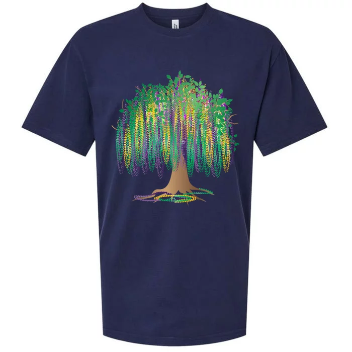 Mardi Gras Bead Tree Celebration Sueded Cloud Jersey T-Shirt