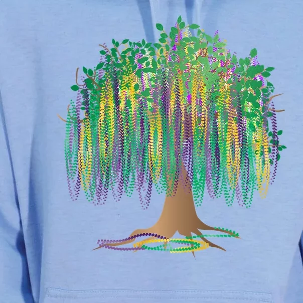 Mardi Gras Bead Tree Celebration Unisex Surf Hoodie