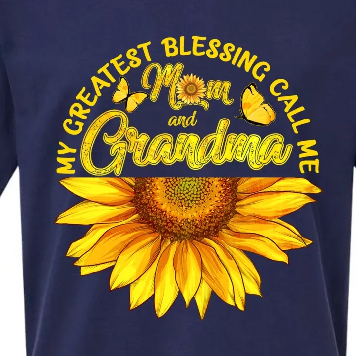 My Greatest Blessings Call Me Mom And Grandma Mothers Day Meaningful Gift Sueded Cloud Jersey T-Shirt