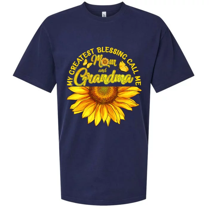 My Greatest Blessings Call Me Mom And Grandma Mothers Day Meaningful Gift Sueded Cloud Jersey T-Shirt