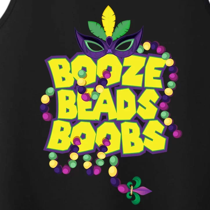 Mardi Gras Booze Beads Boobs Celebration Performance Tank