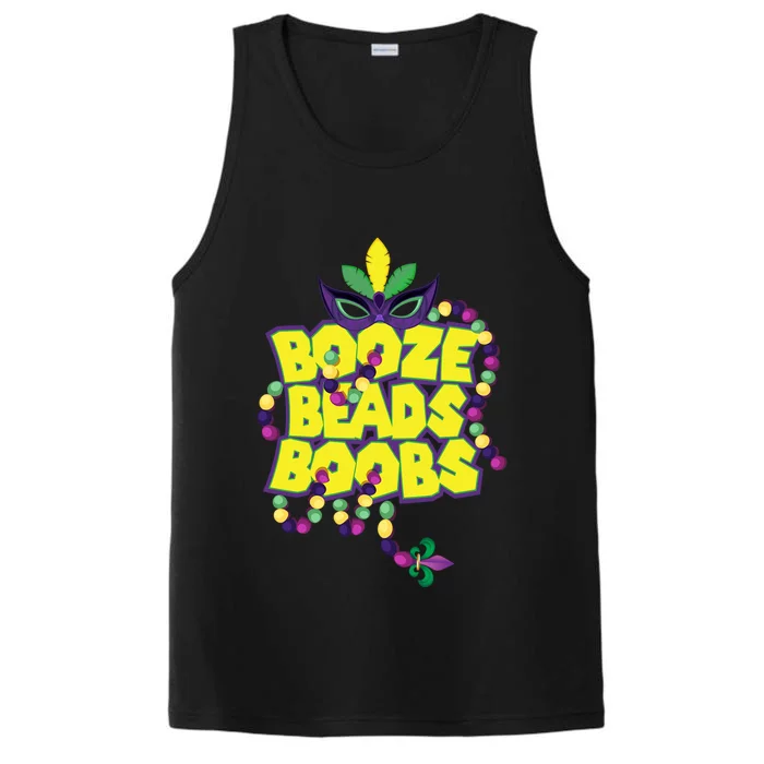 Mardi Gras Booze Beads Boobs Celebration Performance Tank