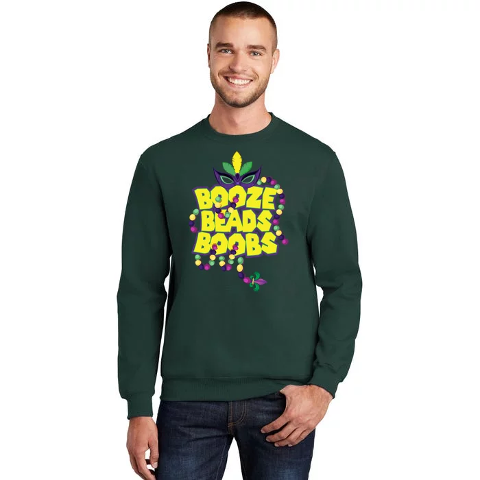 Mardi Gras Booze Beads Boobs Celebration Sweatshirt