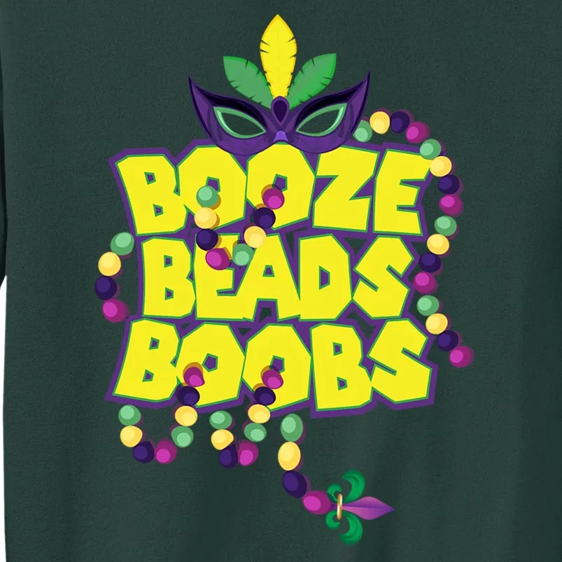 Mardi Gras Booze Beads Boobs Celebration Sweatshirt