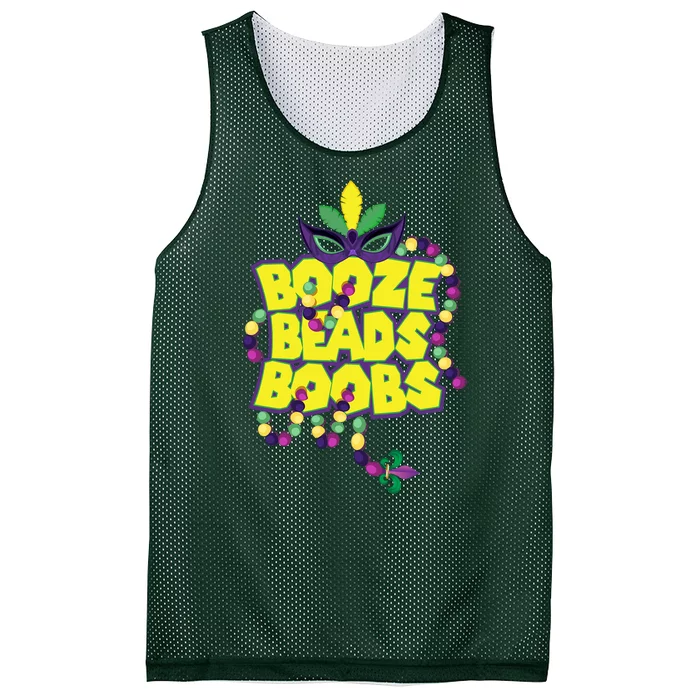 Mardi Gras Booze Beads Boobs Celebration Mesh Reversible Basketball Jersey Tank