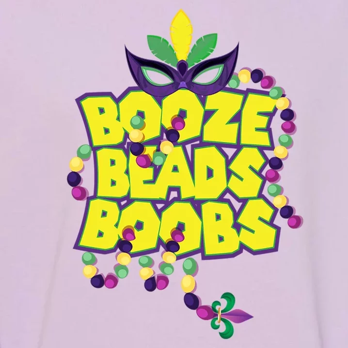 Mardi Gras Booze Beads Boobs Celebration Garment-Dyed Sweatshirt