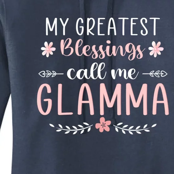 My Greatest Blessings Call Me Glamma Christmas Mama/grandma Great Gift Women's Pullover Hoodie