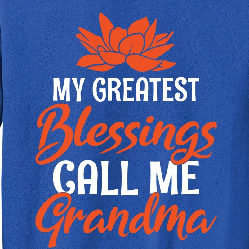 My Greatest Blessings Call Me Grandma Family Mother Grandma Gift Tall Sweatshirt