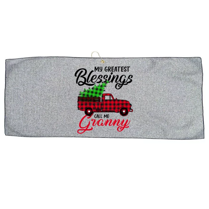 My Greatest Blessings Call Me Granny Xmas Funny Gift Christmas Funny Gift Large Microfiber Waffle Golf Towel