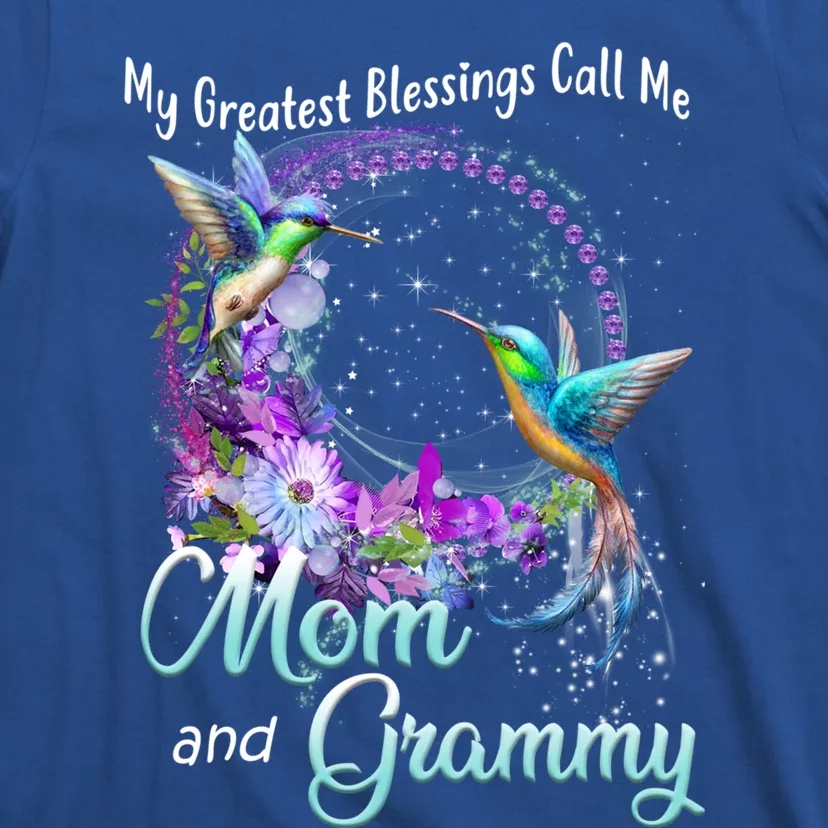 My Greatest Blessings Call Me Mom And Grammy Hummingbird Gift T-Shirt