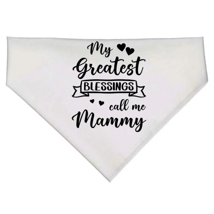 My Greatest Blessings Call Me Mammy Cool Gift USA-Made Doggie Bandana