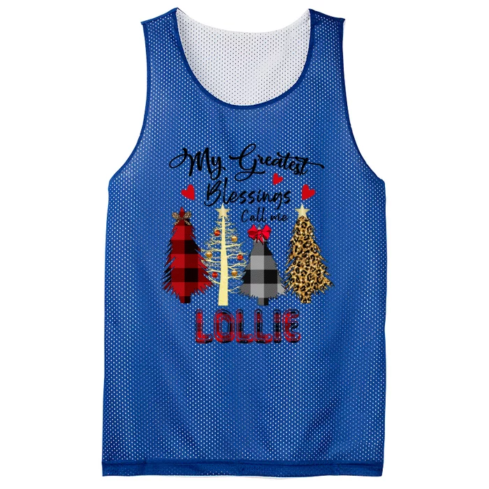 My Greatest Blessings Call Me Lollie Gift Grandma Gift Mesh Reversible Basketball Jersey Tank