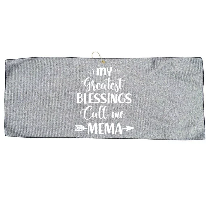 My Greatest Blessings Call Me Mema Funny Mother Gift Large Microfiber Waffle Golf Towel