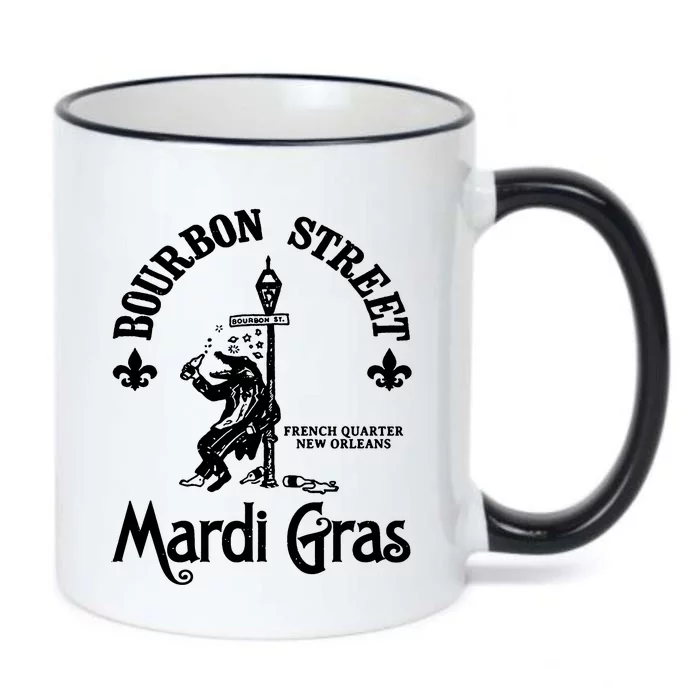 Mardi Gras Bourbon Street New Orleans Beer Funny Black Color Changing Mug