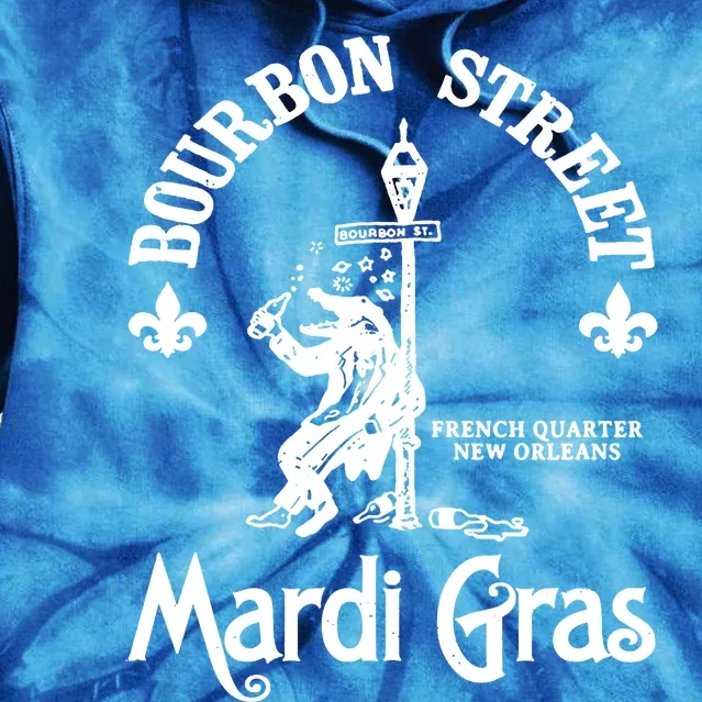 Mardi Gras Bourbon Street New Orleans Beer Funny Tie Dye Hoodie