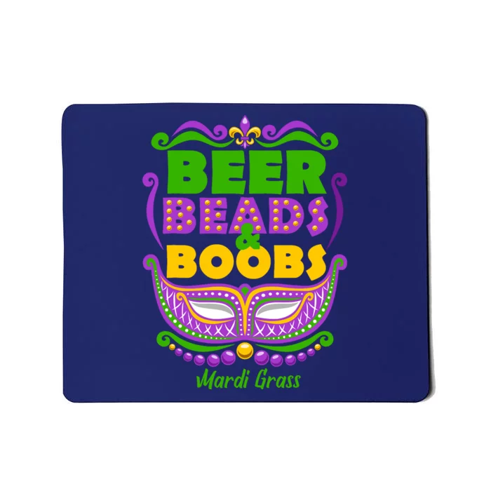 Mardi Gras Beer Beads Boobs Funny New Orleans Mousepad