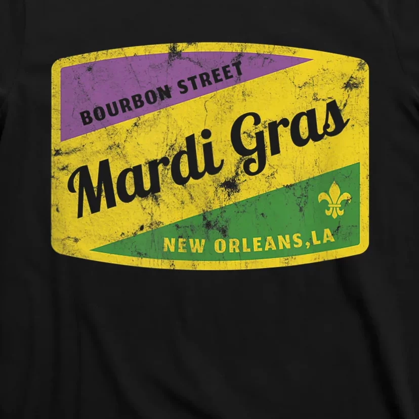 Mardi Gras Bourbon Street & New Orleans Retro Gift T-Shirt