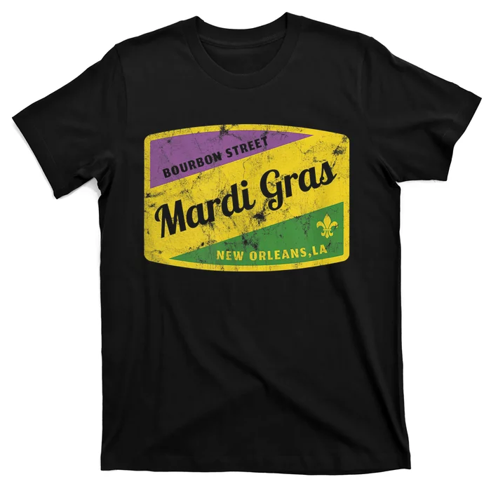 Mardi Gras Bourbon Street & New Orleans Retro Gift T-Shirt