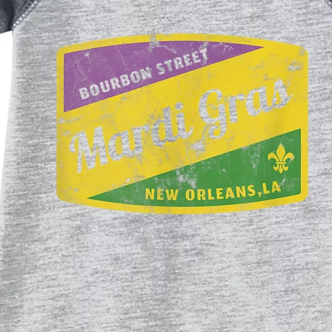 Mardi Gras Bourbon Street & New Orleans Retro Gift Infant Baby Jersey Bodysuit