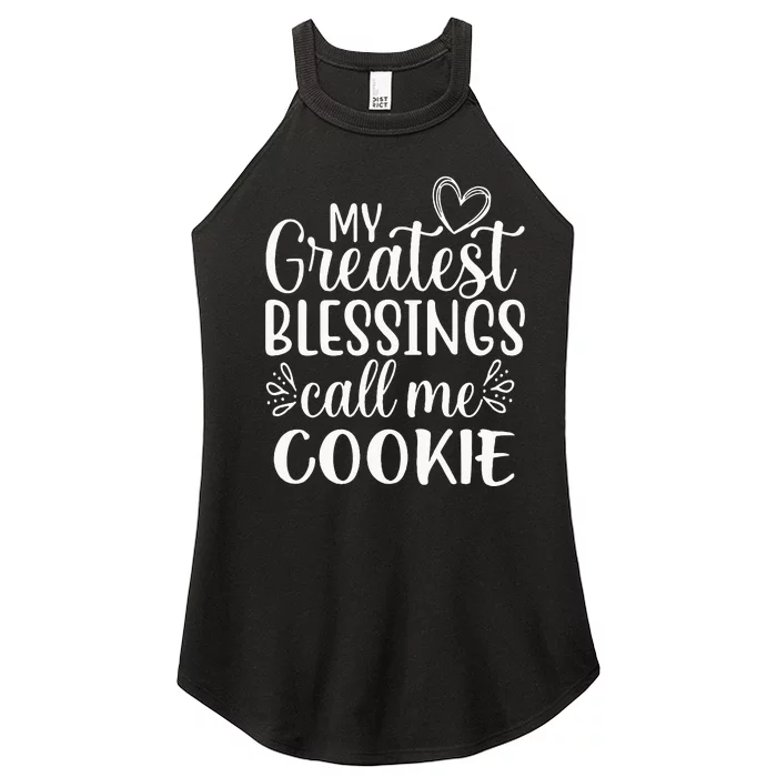 My Greatest Blessings Call Me Cookie Grandmother Grandma Women’s Perfect Tri Rocker Tank