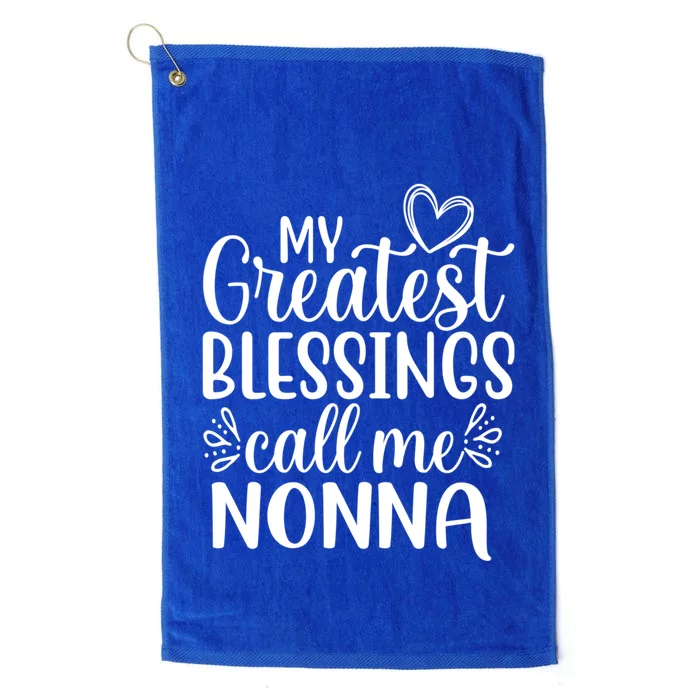 My Greatest Blessings Call Me Nonna Italy Italian Grandma Gift Platinum Collection Golf Towel